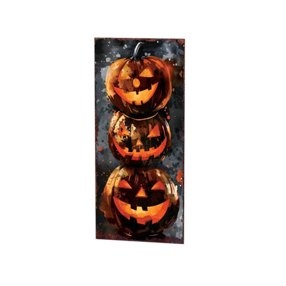 10" Black And Orange Solid Wood Halloween Ghost Garden Stake HomeRoots