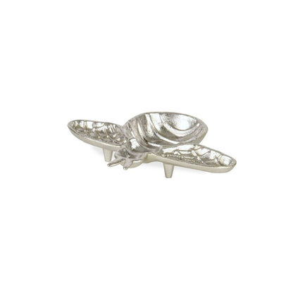 8" Silver Cast Iron Bumble Bee Trinket Tray HomeRoots