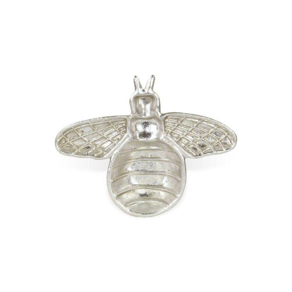 8" Silver Cast Iron Bumble Bee Trinket Tray HomeRoots