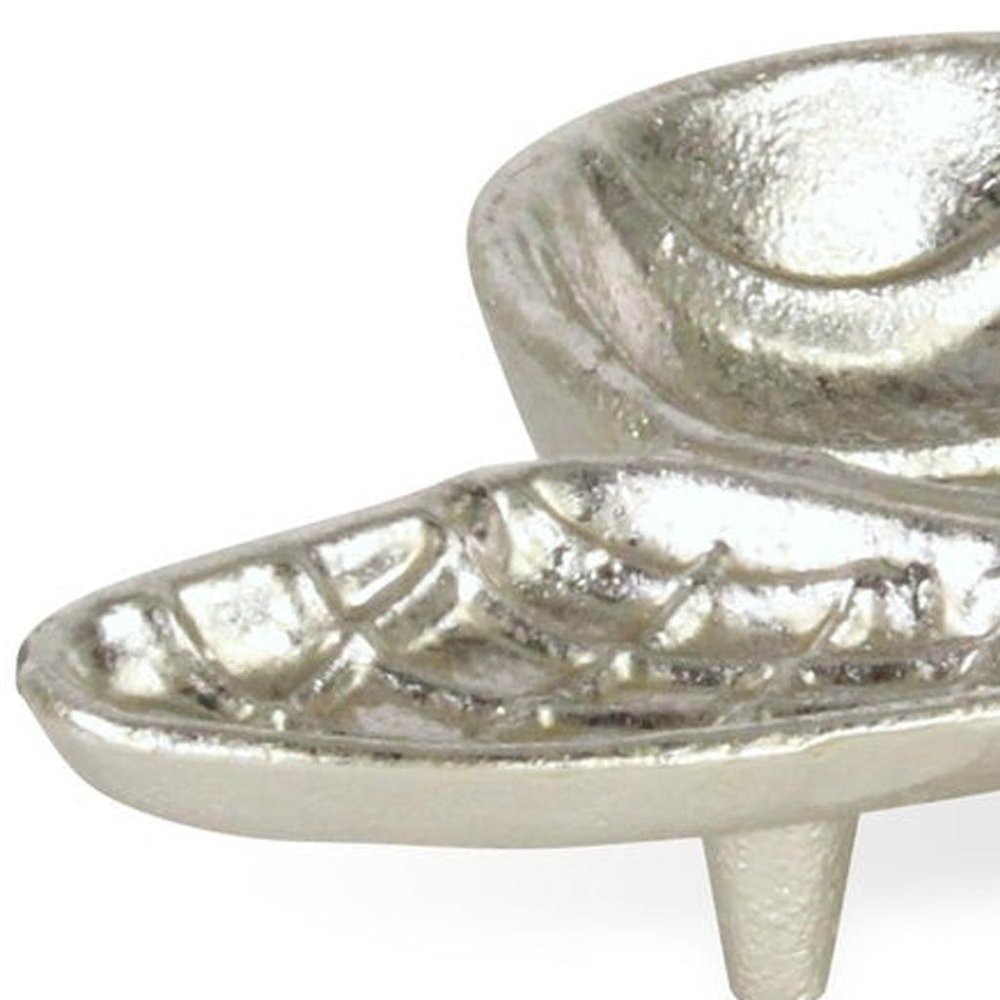 8" Silver Cast Iron Bumble Bee Trinket Tray HomeRoots