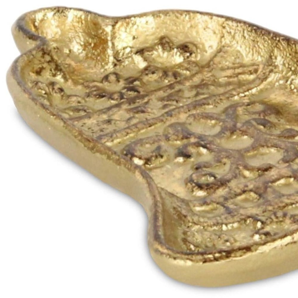 5" Gold Cast Iron Christmas Bell Trinket Tray HomeRoots