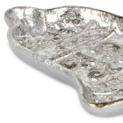 5" Silver Cast Iron Christmas Bell Trinket Tray HomeRoots