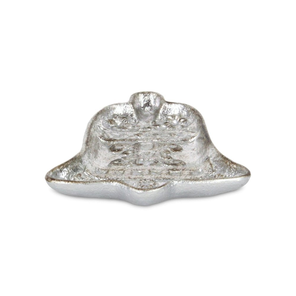 5" Silver Cast Iron Christmas Bell Trinket Tray HomeRoots