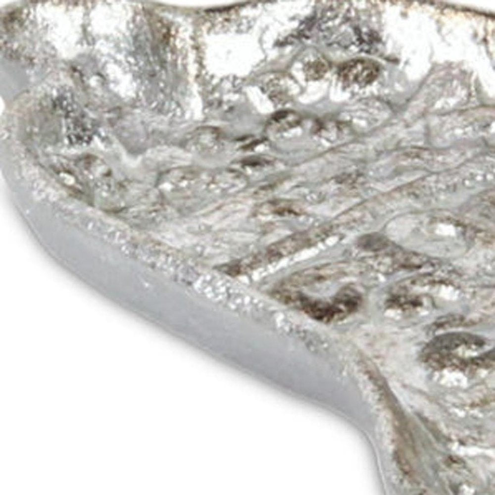 5" Silver Cast Iron Christmas Bell Trinket Tray — view 9