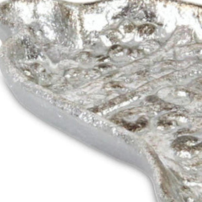 5" Silver Cast Iron Christmas Bell Trinket Tray HomeRoots