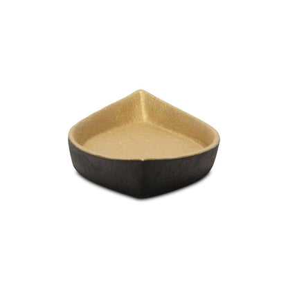 10" Black And Gold Cast Iron Oval Boat Shaped Tray HomeRoots