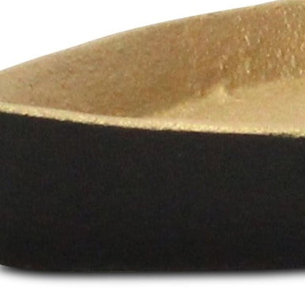 10" Black And Gold Cast Iron Oval Boat Shaped Tray HomeRoots