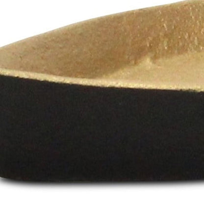 10" Black And Gold Cast Iron Oval Boat Shaped Tray HomeRoots