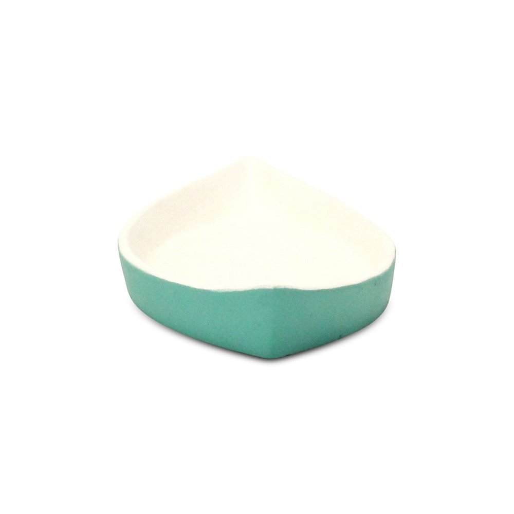 10" Aqua And White Cast Iron Oval Boat Shaped Tray HomeRoots