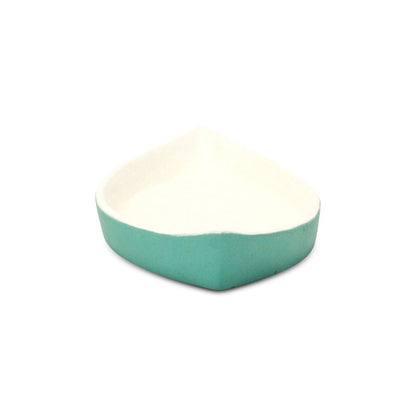 10" Aqua And White Cast Iron Oval Boat Shaped Tray HomeRoots