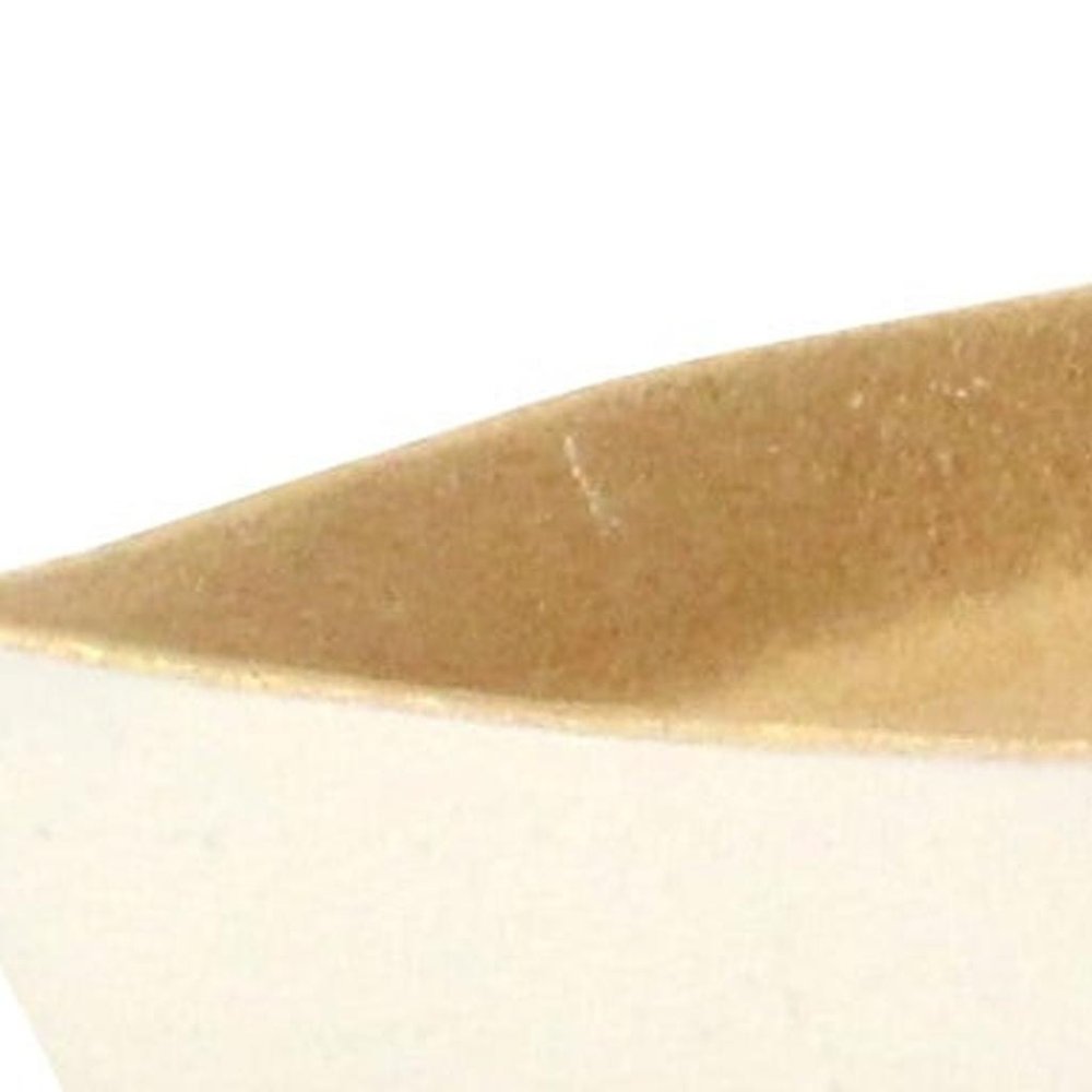 10" Gold And Off White Cast Iron Oval Boat Shaped Tray HomeRoots