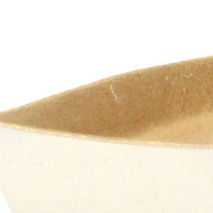 10" Gold And Off White Cast Iron Oval Boat Shaped Tray HomeRoots