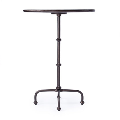 20" Black Aluminum Oval Outdoor Pedestal Side Table HomeRoots