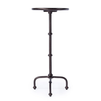 20" Black Aluminum Oval Outdoor Pedestal Side Table HomeRoots