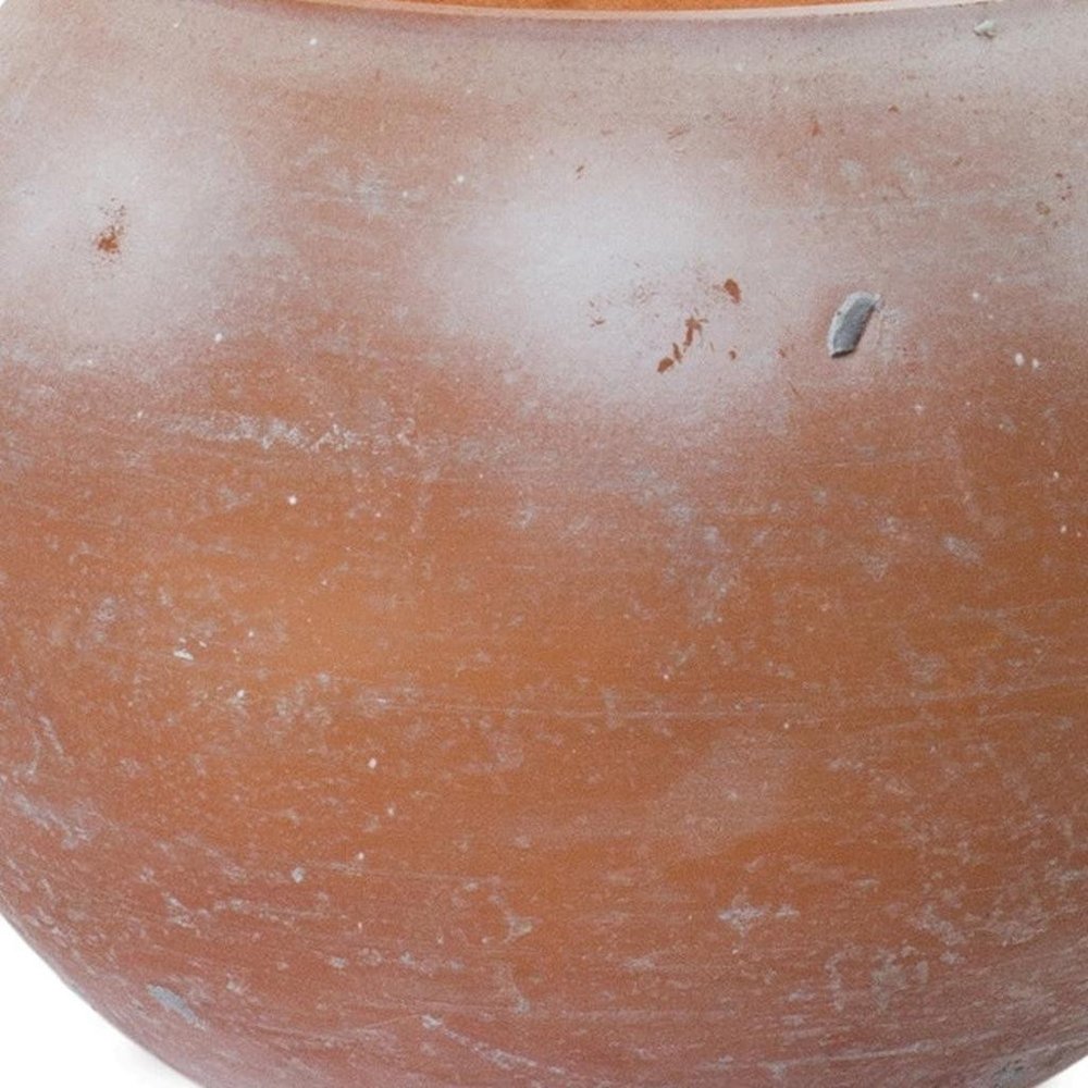 Set of Two Pink And Brown Distressed Abstract Glass Tabletop Votive Candle Holders HomeRoots