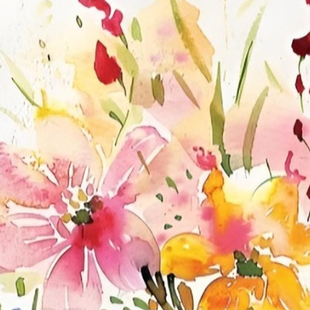 10" Pink Purple White And Yellow Solid Wood Wildflowers Garden Stake HomeRoots