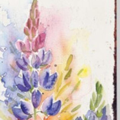 10" Blue Green Pink And White Solid Wood Floral Bouquet Garden Stake HomeRoots