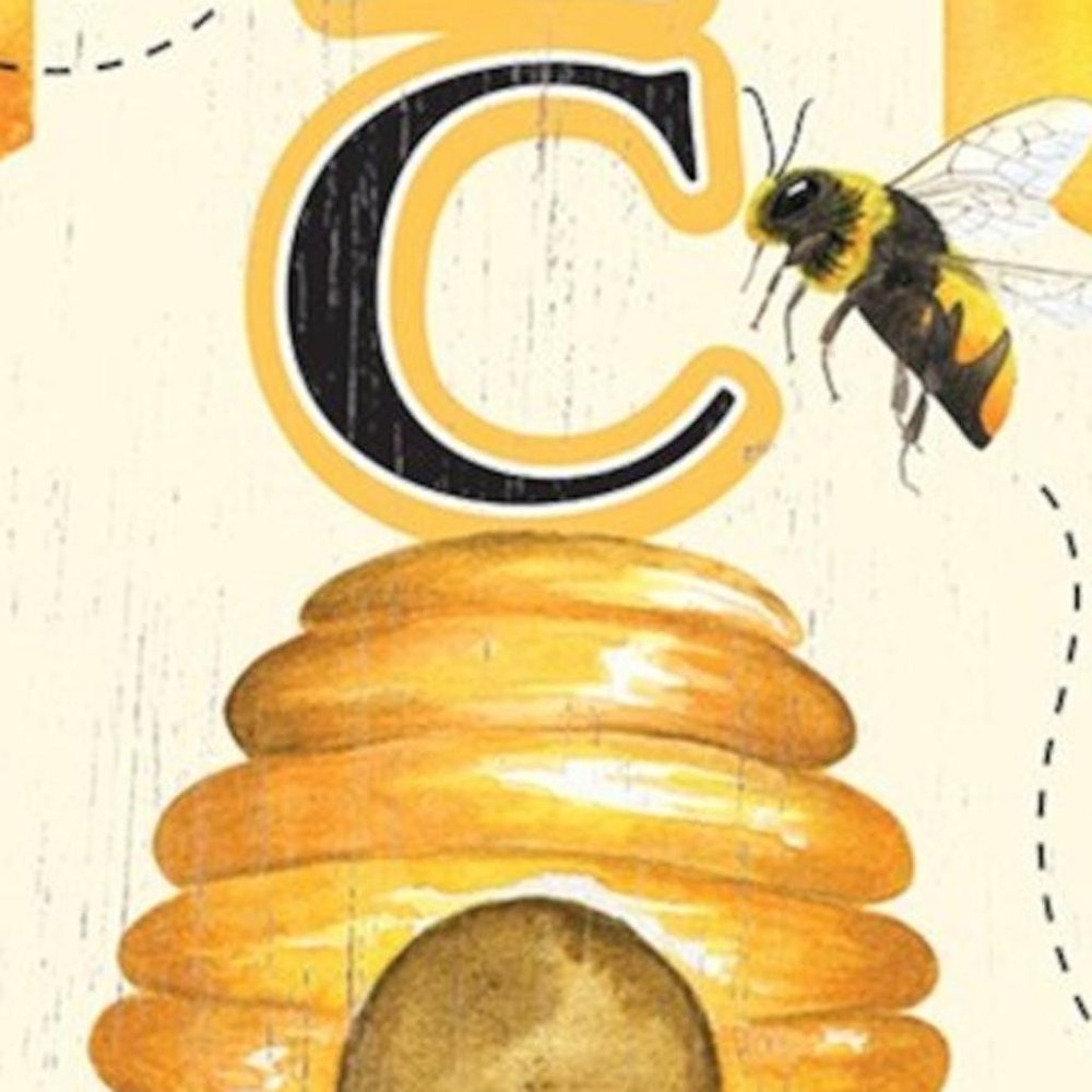 36" Yellow And Black Solid Wood Welcome To Our Hive Porch Sign HomeRoots