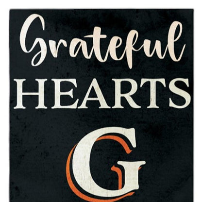 36" Black And Orange Solid Wood Porch Sign HomeRoots