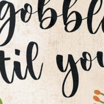 36" White Orange And Brown Thanksgiving Turkey Solid Wood Porch Sign HomeRoots