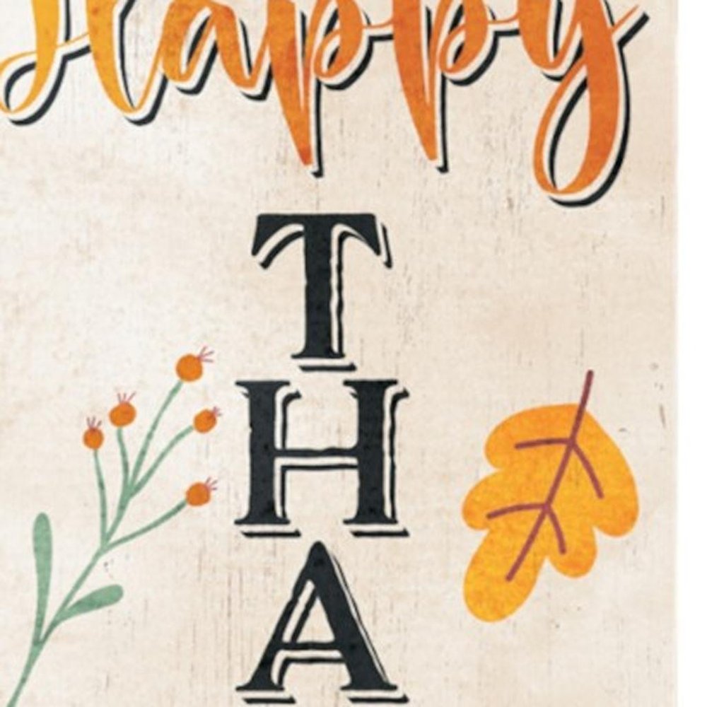 36" White Orange And Black Thanksgiving Pumpkin Solid Wood Porch Sign HomeRoots