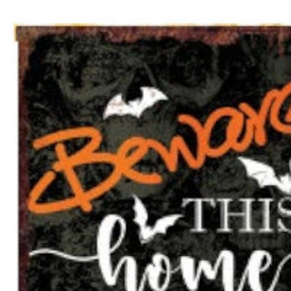 36" Black And Orange Halloween Jack-O-Lantern Solid Wood Porch Sign HomeRoots