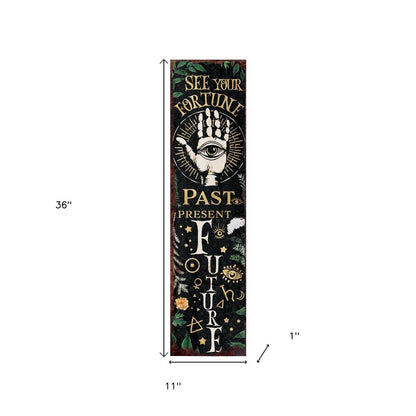 36" Black And White Solid Wood Porch Sign HomeRoots