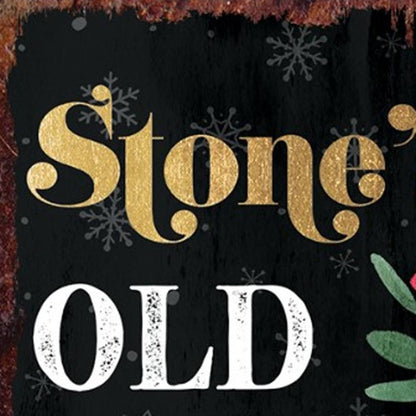 36" Black Gold Red And Green Christmas Tree Solid Wood Porch Sign HomeRoots