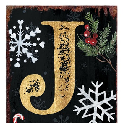 36" Black Gold And Green Christmas Tree Solid Wood Porch Sign HomeRoots