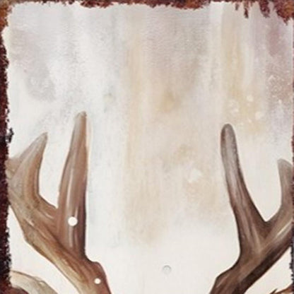 48" White Green And Red Christmas Reindeer Solid Wood Porch Sign HomeRoots