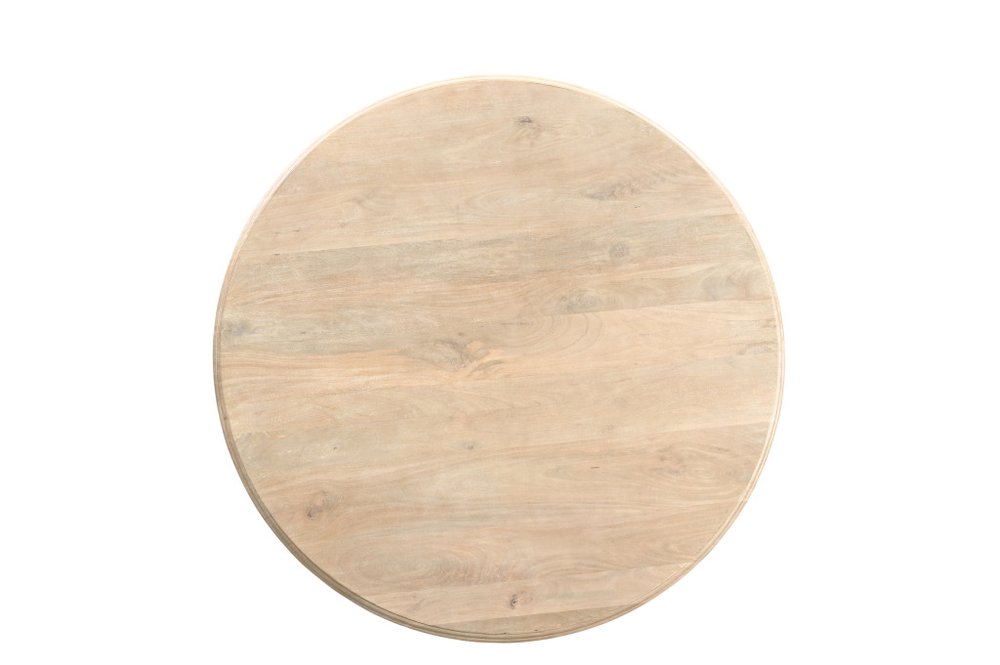 Five Piece Beige Round Solid Wood Dining Set with Four Chairs HomeRoots