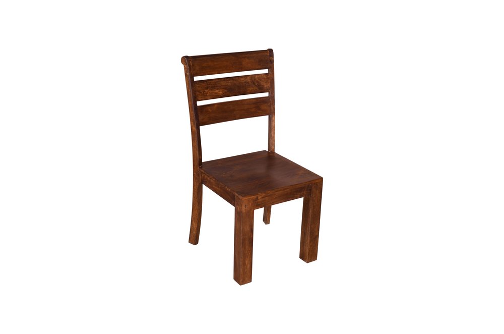 Five Piece Brown Round Solid Wood Dining Set with Four Chairs HomeRoots
