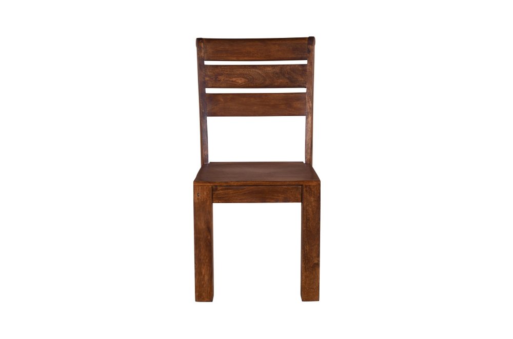 Five Piece Brown Round Solid Wood Dining Set with Four Chairs HomeRoots