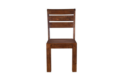 Five Piece Brown Round Solid Wood Dining Set with Four Chairs HomeRoots