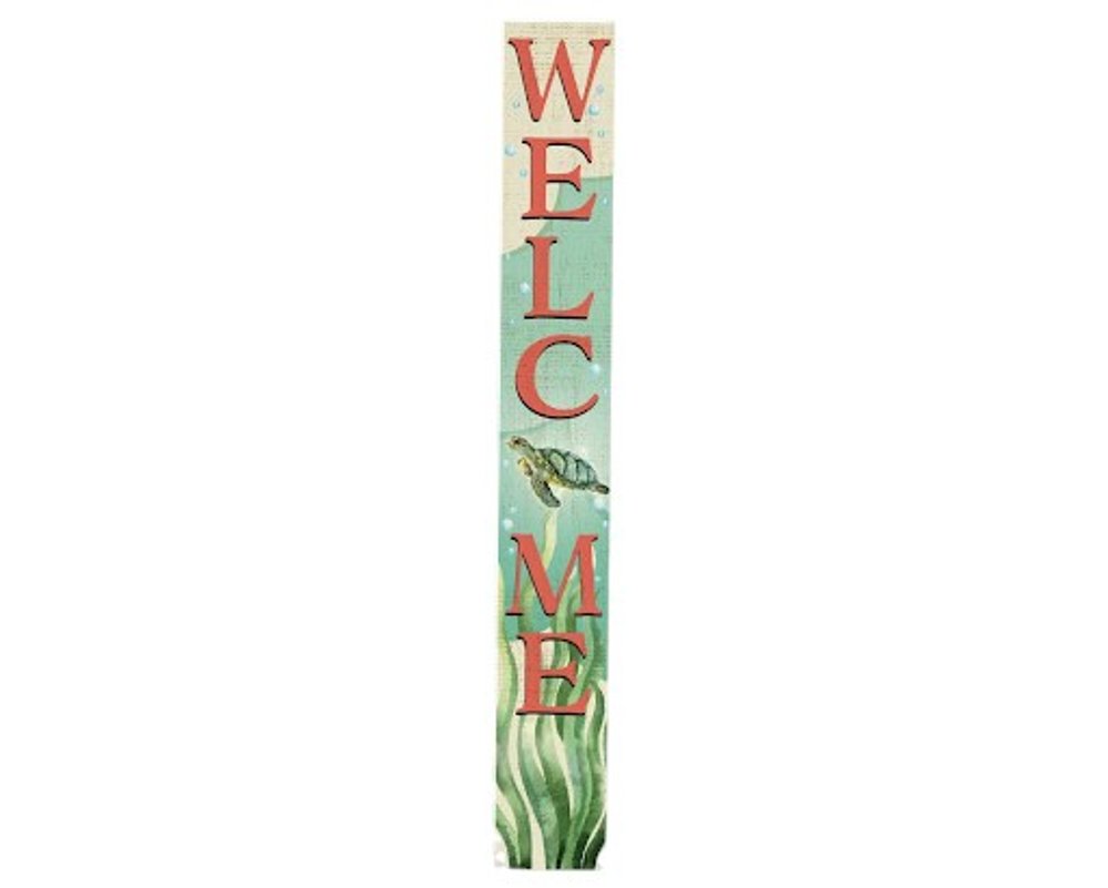 72" Green And Orange Solid Wood Porch Sign HomeRoots