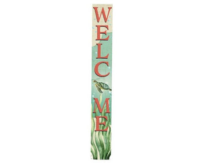 72" Green And Orange Solid Wood Porch Sign HomeRoots