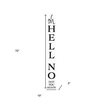 72" White And Black Solid Wood Porch Sign HomeRoots