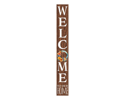 72" Brown And White Solid Wood Porch Sign HomeRoots