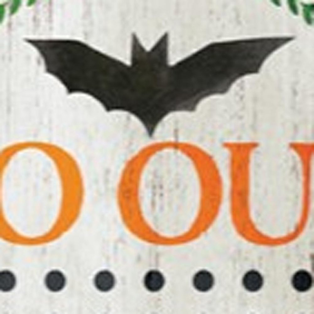 72" Black Orange And White Solid Wood Welcome Halloween Jack-O-Lantern Porch Sign HomeRoots