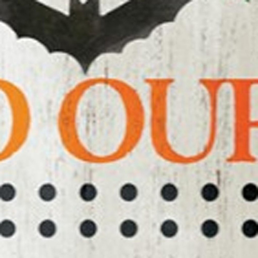 72" Black Orange And White Solid Wood Welcome Halloween Jack-O-Lantern Porch Sign HomeRoots