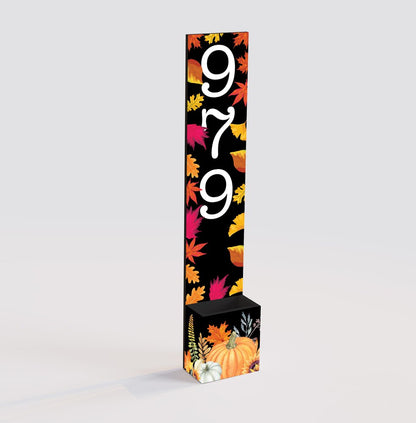 36" Black And Orange Solid Wood Porch Sign HomeRoots