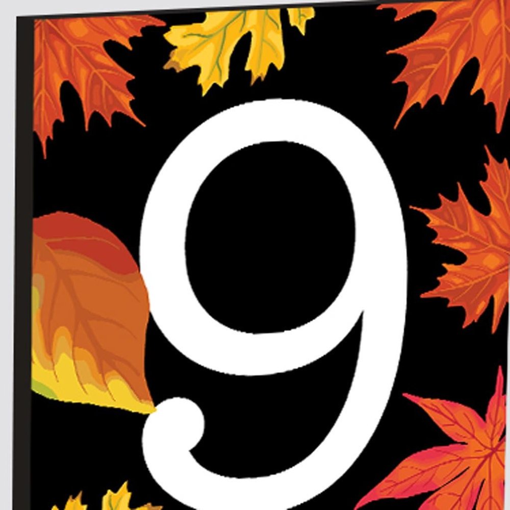 36" Black And Orange Solid Wood Porch Sign HomeRoots