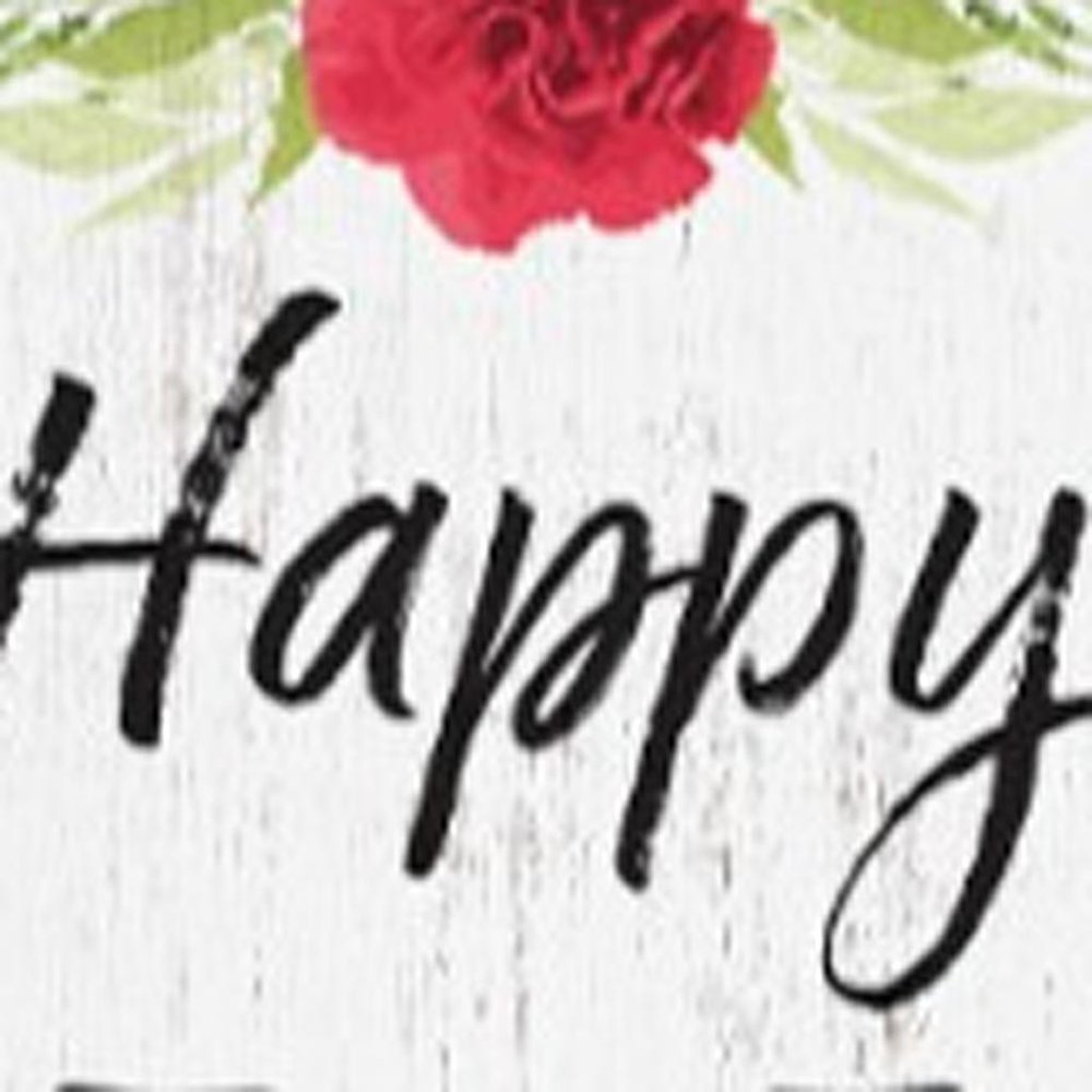 72" White Black And Pink Mother's Day Solid Wood Porch Sign HomeRoots