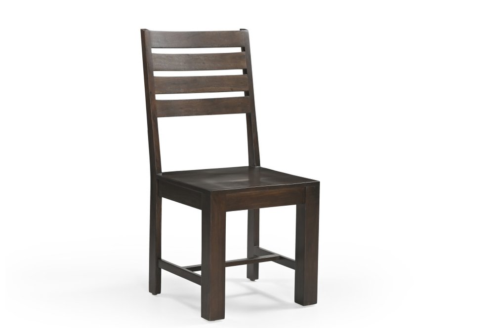 Seven Piece Brown Solid Wood Dining Set with Six Chairs HomeRoots