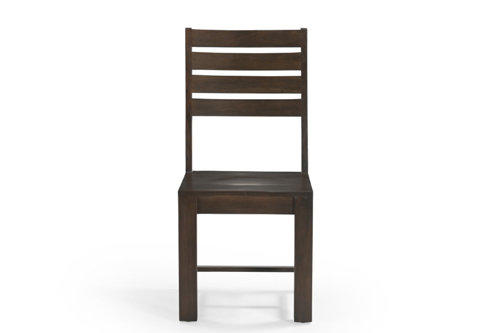 Seven Piece Brown Solid Wood Dining Set with Six Chairs HomeRoots