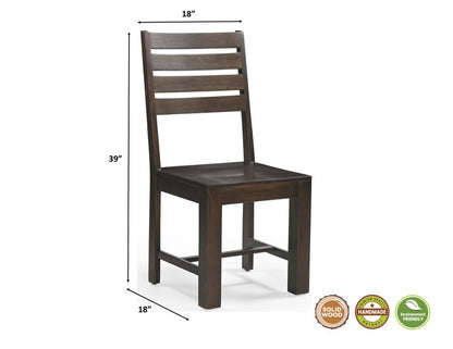 Nine Piece Brown Solid Wood Dining Set with Eight Chairs HomeRoots