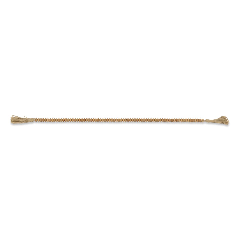 36" Brown Rope And Wood Hand Painted Decorative Tassel HomeRoots