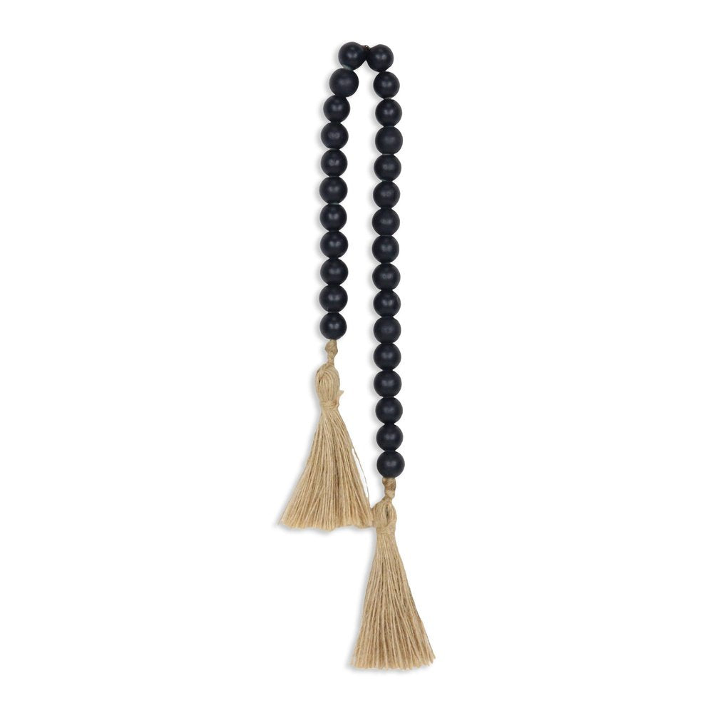 24" Dark Blue Wood Hand Painted Decorative Tassel HomeRoots