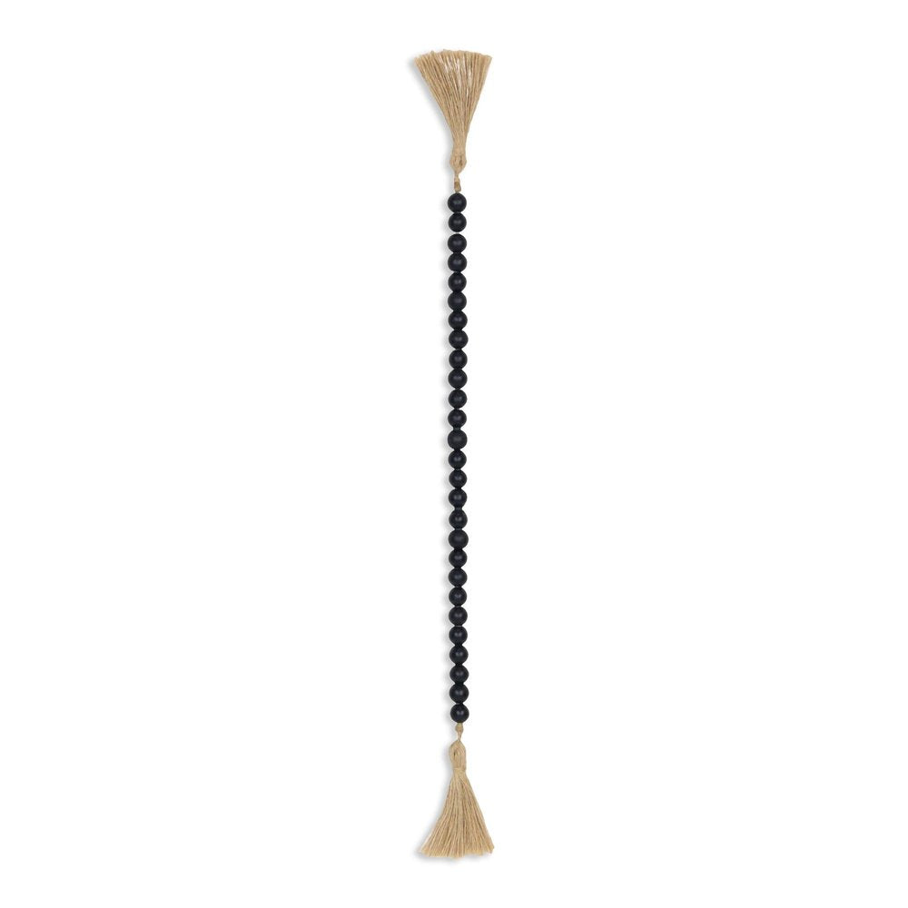 24" Dark Blue Wood Hand Painted Decorative Tassel HomeRoots