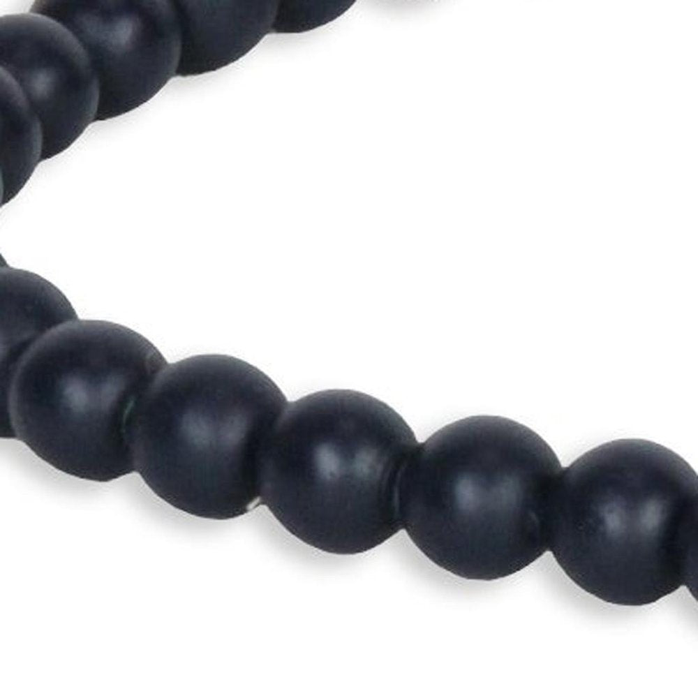 24" Dark Blue Wood Hand Painted Decorative Tassel HomeRoots